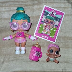 L.O.L. Surprise! Genie Doll with Glittery Teal Hair and Pink Outfit